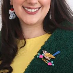 Erstwilder Holly Wagtail Brooch* Brooches