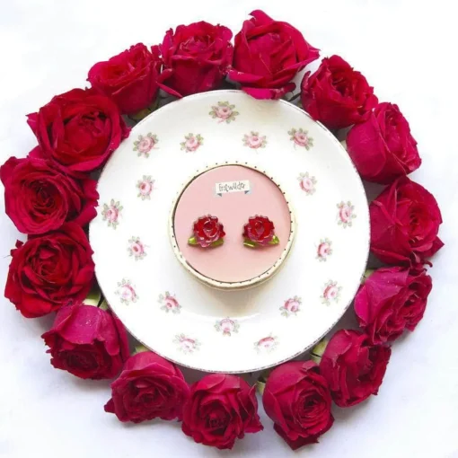 Erstwilder Juliet'S Blooms Rose Earrings* Earrings