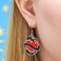 Erstwilder King Of Cobras Enamel Drop Earrings* Enamel Earrings