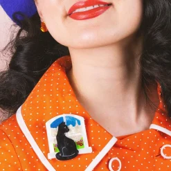 Erstwilder Le Chat Le Reveur Brooch* Brooches