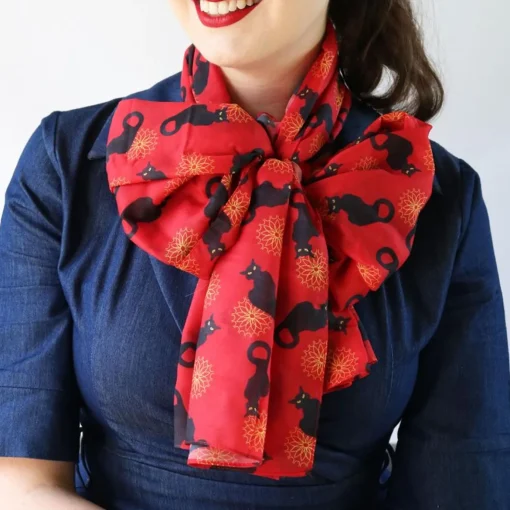 Erstwilder Le Chat Noir Large Neck Scarf* Scarves