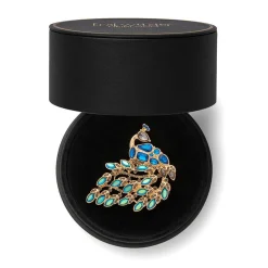 Erstwilder Le Peacock Royal Stone Set Crystal Brooch* Brooches