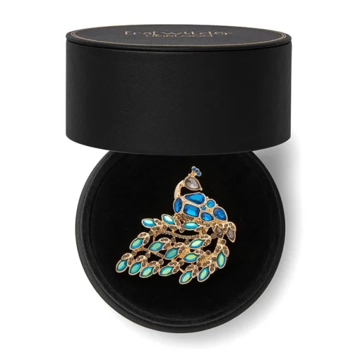 Erstwilder Le Peacock Royal Stone Set Crystal Brooch* Brooches