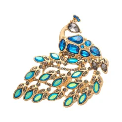 Erstwilder Le Peacock Royal Stone Set Crystal Brooch* Brooches