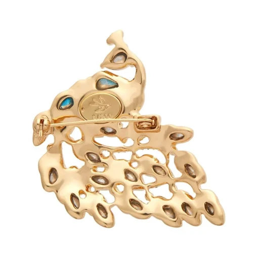 Erstwilder Le Peacock Royal Stone Set Crystal Brooch* Brooches
