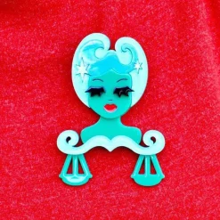Erstwilder Libra The Learned Brooch* Brooches