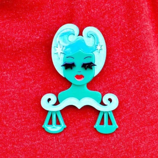 Erstwilder Libra The Learned Brooch* Brooches