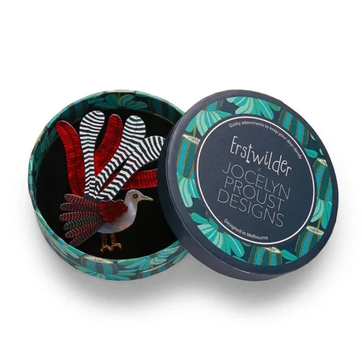 Erstwilder Lilly Lyre Bird Brooch* Brooches