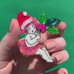 Erstwilder Little Ragged Christmas Blossom Brooch* Brooches