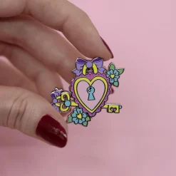 Erstwilder Lock And Key Enamel Pin* Enamel Pins