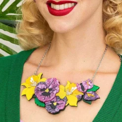 Erstwilder Love-In-Idleness Flower Necklace (Large)* Necklaces