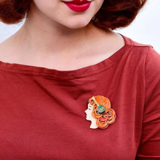 Erstwilder Mademoiselle Bernhardt Brooch* Brooches