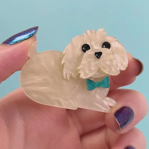 Erstwilder Marc The Maltese Mini Brooch* Brooches