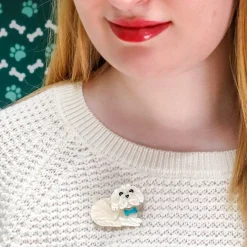 Erstwilder Marc The Maltese Mini Brooch* Brooches