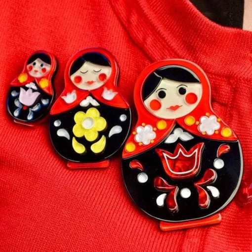 Erstwilder Matryoshka Memories Toy Brooch Set* Brooches