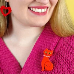 Erstwilder Meow At Midnight Brooch* Brooches