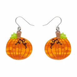 Erstwilder Midnight Magic Pumpkin Drop Earrings* Earrings