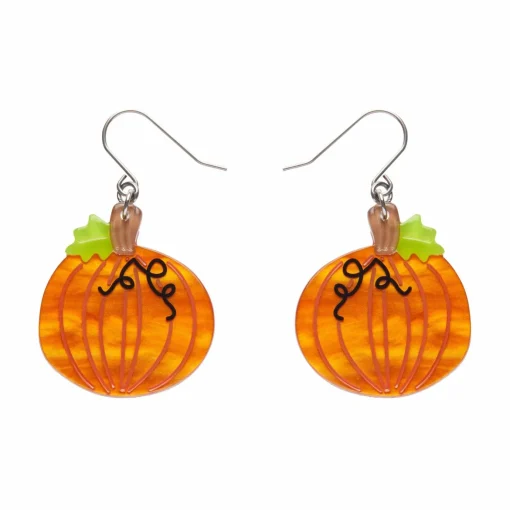 Erstwilder Midnight Magic Pumpkin Drop Earrings* Earrings