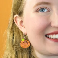 Erstwilder Midnight Magic Pumpkin Drop Earrings* Earrings