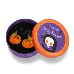 Erstwilder Midnight Magic Pumpkin Drop Earrings* Earrings