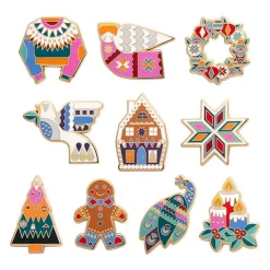 Erstwilder Modern Holiday Enamel Pin Pack - 10 Piece* Enamel Pins