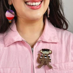 Erstwilder Moe The Monkey Lover Brooch* Brooches