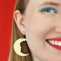 Erstwilder Moon Mirror Drop Earrings - Gold* Essential Earrings