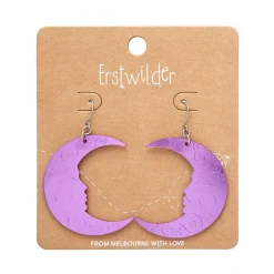 Erstwilder Moon Mirror Drop Earrings - Purple* Essential Earrings