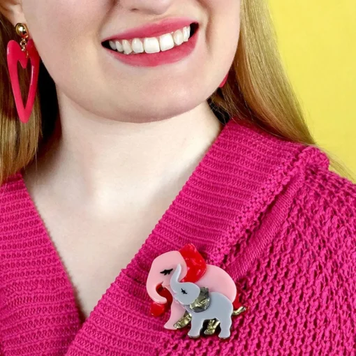 Erstwilder Mother Ella Elephants Brooch* Brooches