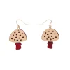 Erstwilder Mushroom Textured Resin Drop Earrings - Red* Essential Earrings
