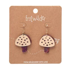 Erstwilder Mushroom Textured Resin Drop Earrings - Pink* Essential Earrings