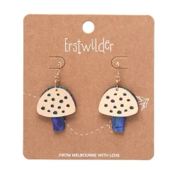 Erstwilder Mushroom Textured Resin Drop Earrings - Blue* Essential Earrings