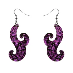 Erstwilder Nouveau Chunky Glitter Resin Drop Earrings - Purple* Essential Earrings