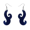 Erstwilder Nouveau Ripple Glitter Resin Drop Earrings - Dark Blue* Essential Earrings