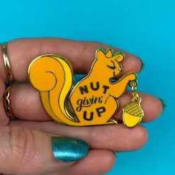 Erstwilder Nut Givin' Up Enamel Pin* Enamel Pins