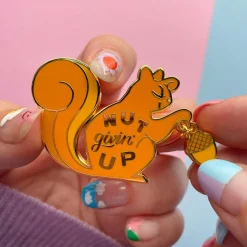 Erstwilder Nut Givin' Up Enamel Pin* Enamel Pins