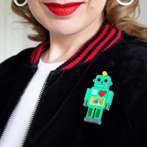 Erstwilder Nuts And Bolts Robot Brooch* Brooches