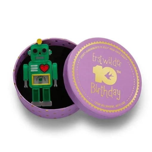 Erstwilder Nuts And Bolts Robot Brooch* Brooches