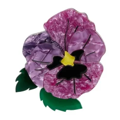 Erstwilder On Sleeping Eyelids Pansy Brooch* Brooches