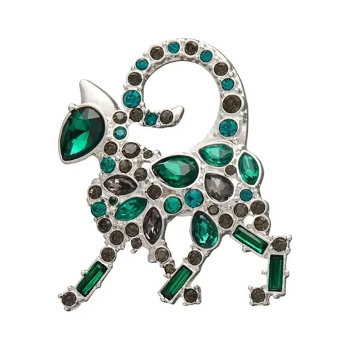 Erstwilder On The Prowl Cat Stone Set Crystal Brooch* Brooches
