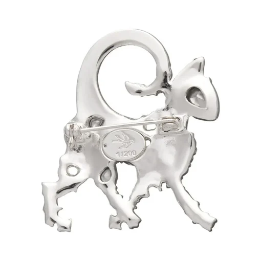 Erstwilder On The Prowl Cat Stone Set Crystal Brooch* Brooches