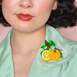 Erstwilder Orange Crush Brooch* Brooches