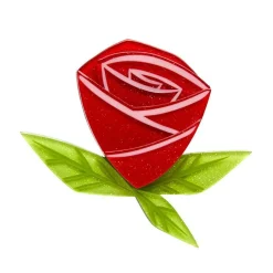 Erstwilder Painted Rose Brooch* Brooches