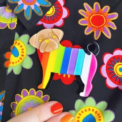 Erstwilder Pebbles The Progressive Pug Brooch* Brooches