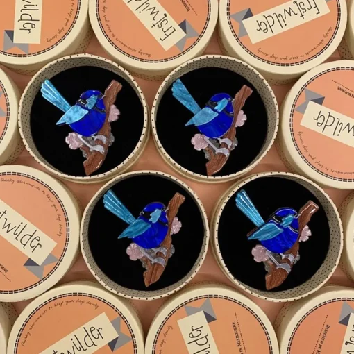 Erstwilder Phoebe The Fairy Wren Brooch* Brooches