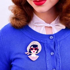 Erstwilder Picnic Portrait Brooch* Brooches
