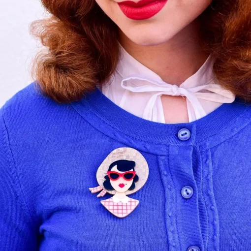 Erstwilder Picnic Portrait Brooch* Brooches