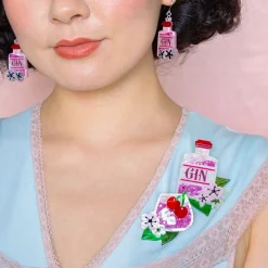 Erstwilder Pink Gin Party Brooch Set* Brooches