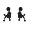 Erstwilder Poodle Glitter Post Drop Earrings - Black* Essential Earrings