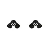 Erstwilder Poodle Glitter Stud Earrings - Black* Essential Earrings